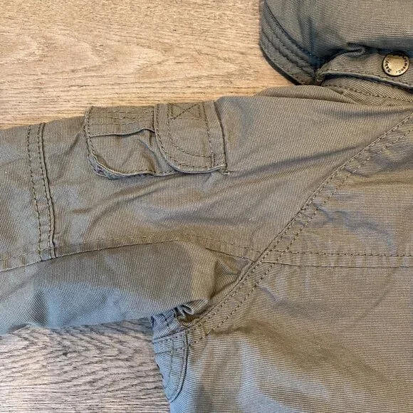 NEW Olive Green Fleece Removable Hoodie Yeezy Sweatshirt Jacket